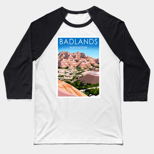 Badlands Baseball T-Shirt by Omega Art